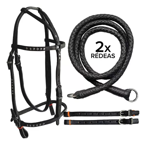 Kit Cavalo Completo + Traia Com Rédea De Lã + Acessórios Top