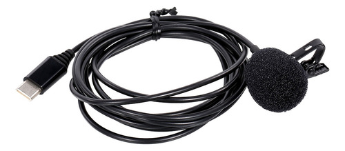 Microfone Tipo C Para Gravação De Vídeo - Preto