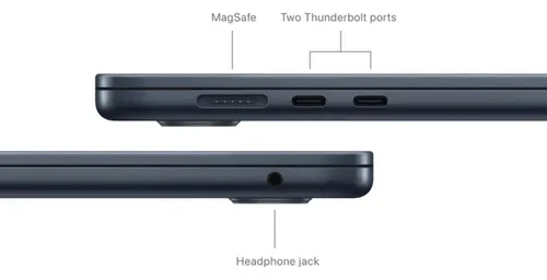 Macbook Air M3 15 Polegadas 256gb 8gb Midnight Modelo 2024