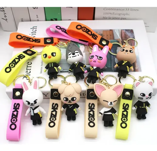 Kit 8 Chaveiro Skzoo Kpop Stray Kids Pingente Boneco Fofo
