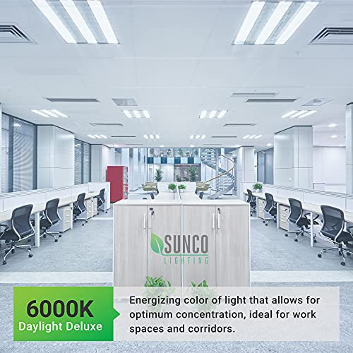 Sunco Lighting 10 Pack T8 Led 4ft Tube Light Bulbs Ballast B