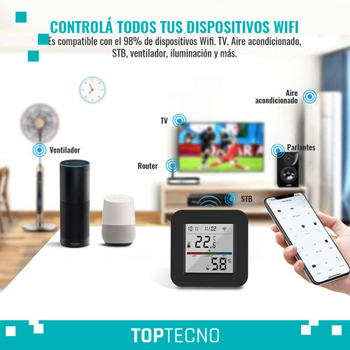 Control Remoto Smart Panel Sensor Temperatura Y Humedad App