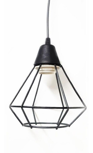 Imagen 9 de 10 de Lampara Colgante 4 Luces Mini Jaula Diamante E27 Apto Led