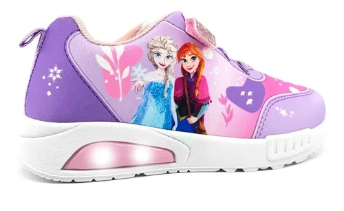Zapatillas Footy Frozen Con Luz Luces Nena Abrojo Pop Disney