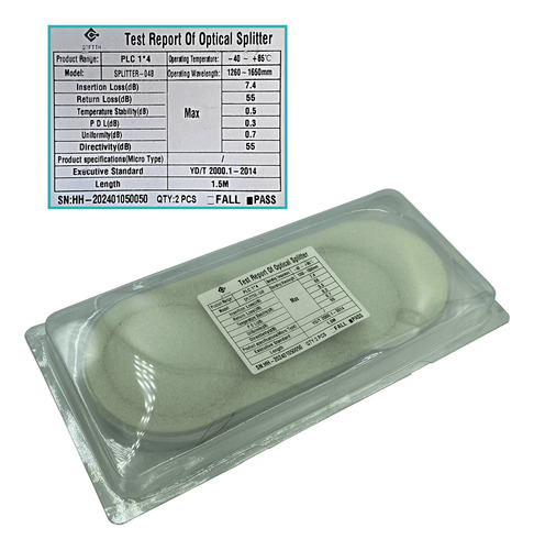 1x4 Sin-conectores Divisor P/epon/gpon 1.5m Req-fusion 1260-