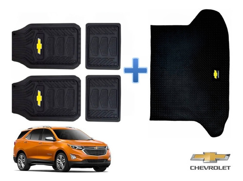 Tapetes Logo Chevrolet + Cajuela Equinox 2018 A 2020 Kit 5pz