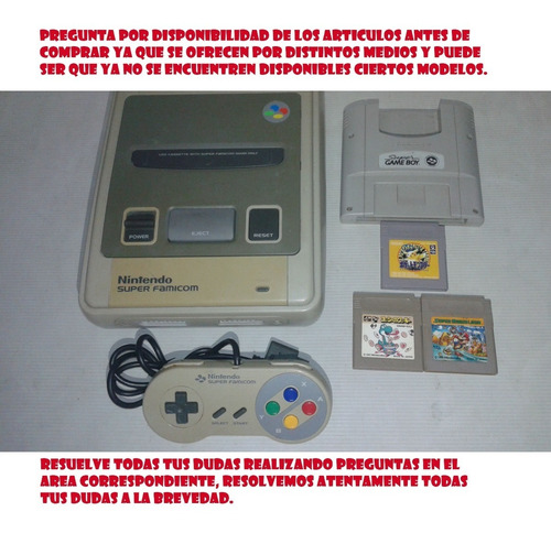 Vendo Super Famicom Inc. Super Gb, Pokemon Yellow Preg. Disp