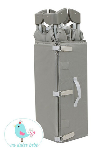 Imagen 7 de 10 de Cunas Bebe Cuna Corral De Viaje Joie Allura 120 Gray Flannel