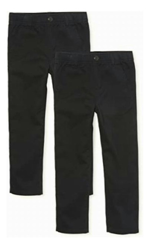 The Children's Place Pantalones Chinos De Meter Para Niño, Color New Navy 2 Pack