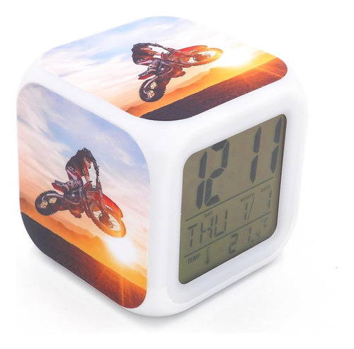 Bofy Reloj Despertador Led Motocicleta Moto Motocross Extrem