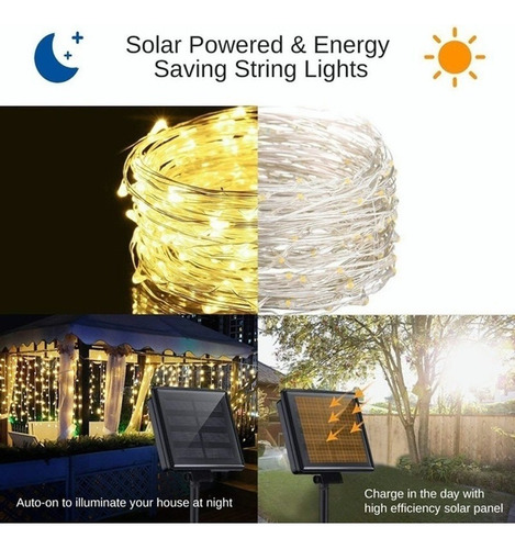 . 2024 4 Paquetes De Luces Solares De 30 M De Luz Navidea
