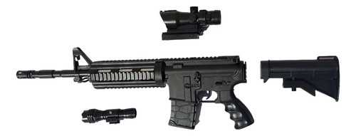Fusil De Asalto Airsoft Vigor M4 Resorte Mira + Linterna