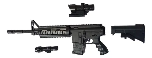 Fusil De Asalto Airsoft Vigor M4 Resorte Mira + Linterna