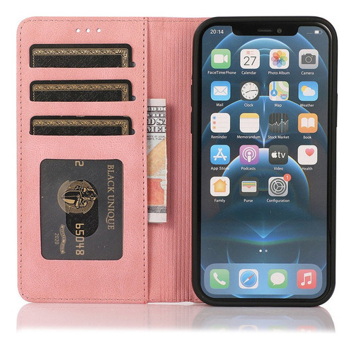 B Funda Celular For Samsung Carcasa Cuero Case Tipo Cartera