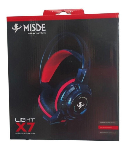 Fone De Ouvido Headset Gamer Com Microfone Rgb X7 Light