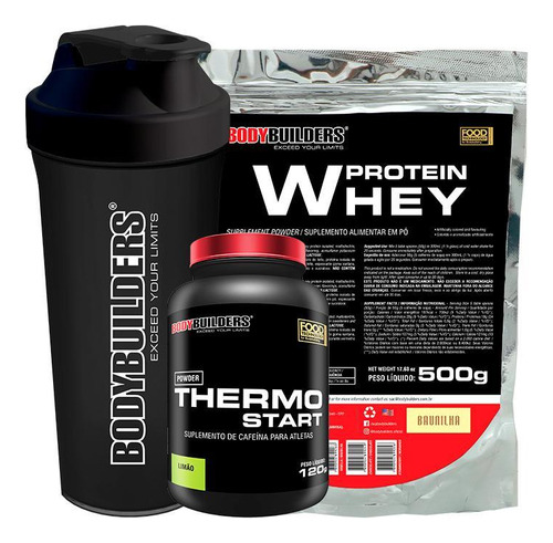 Kit Whey Protein 500g+ Thermo Start Powder 120g Limão