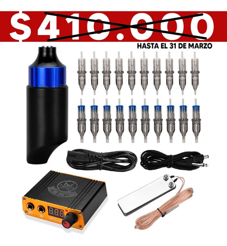 Kit Pen Tattoo Tatuaje Maquina Tatuar