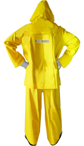 Traje De Lluvia Original Vicuña Con Banda Reflectiva Pvc