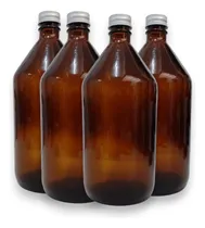 Comprar Set X4 Botellón Lavadero Laundry Vidrio Ámbar 1 Litro