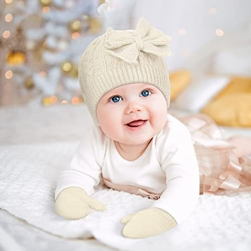 Satinior Juego De 3 Gorros Y Manoplas De Invierno Para Bebés