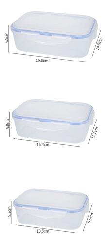 Fiambrera De Plástico Para Niños, 3 Unidades, Caja Bento, Al