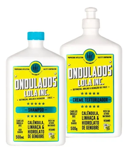 Pack Shampoo Y Crema Peinar Ondulados 500ml Lola Cosmetics