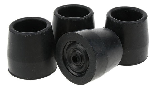 4 Piezas Tapones De Caucho Para Extremo De Varilla Negro