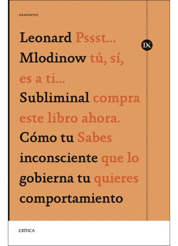 Libro Subliminal - Mlodinow, Leonard
