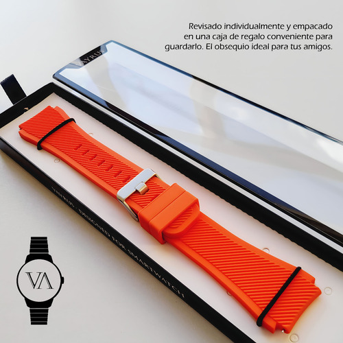 Correa 22mm Deportiva Texturizada Para Binden Era Hit Naranja 2.2 Cm