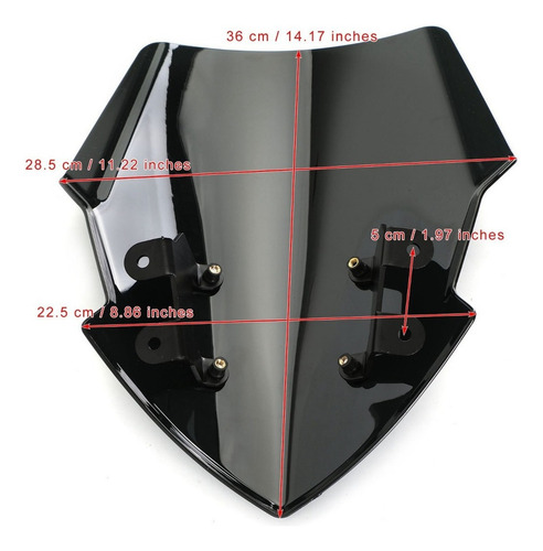 Df Para-brisa Abs Para Yamaha Mt-15 Mt15 2018-2020 Preto