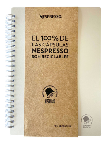 Nespresso Cuaderno Libreta De Cápsulas Recicladas Aluminio