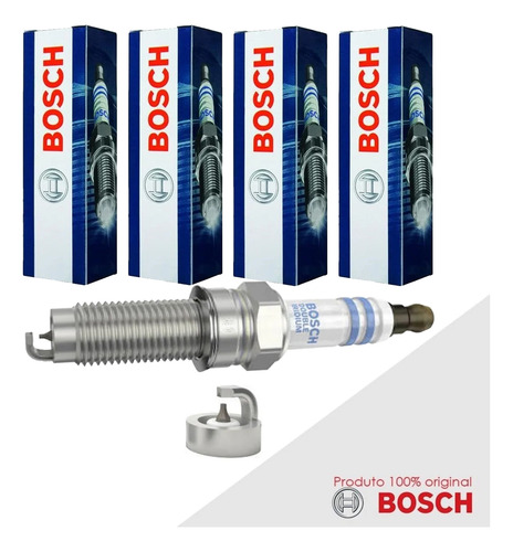 Jogo Vela Bosch Iridio Civic Lxr 2.0 16v 2013 2014 2015 Flex