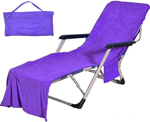 Funda  Para Silla De Piscina, Toalla De Playa, Bolsillo Elás