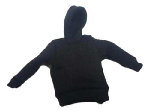 Sudadera Con Capucha A Escala 1/18, Ropa De Muñeca Negro