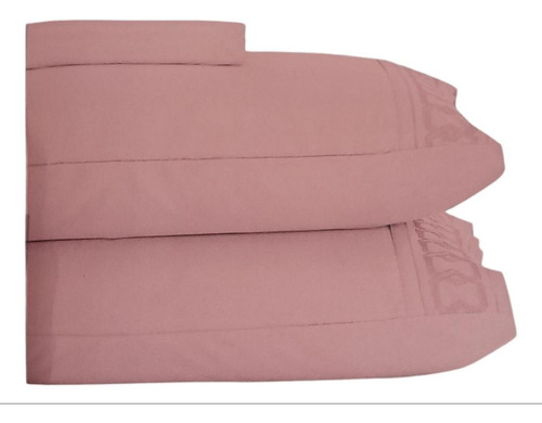 Juego De Sábanas Queen Rosa Bouquetex 3200 Hilos Americano Rosa Viejo Liso