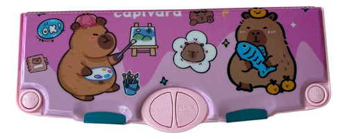 Estojo Automático Retrô Capivara Rosa Capivara