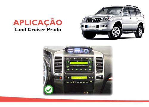 Imagem 6 de 8 de Moldura Painel 2 Din Multimidia Dvd Mp5 Etios Corolla 03/08 Sw4 Hilux 05/11 Preto
