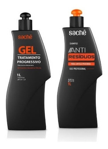 Kit Gel Progressivo Sachê Professional Com Shampoo Antiresid