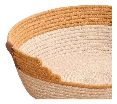 Cesta De Cama Para Gatos Tejida Con Cuerda De Algodón, M