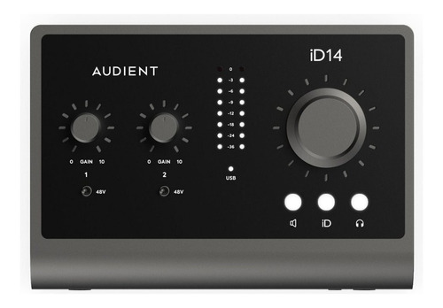 Interfaz de audio profesional Audient Id14 USB 10x4. Color Black Store