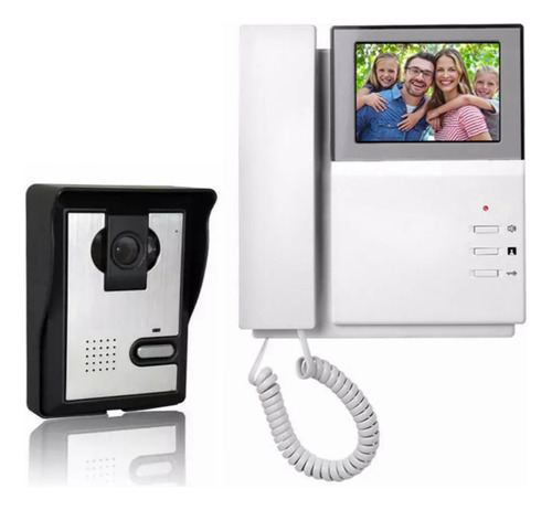 Citofono Timbre Video Portero Vision Nocturna Monitor Camara El Sistema De Timbre Intercomunicador De Vídeo Dispone De Cámara Y Monitor Lcd Cámara De Visión Nocturna De 700tvl Cmos De Alta Resolución
