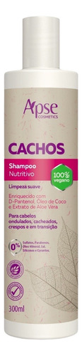  Shampoo Apse Cachos Nutritivo Limpeza Suave 300ml