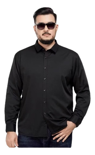 Camisa Profesional Casual De Manga Larga De Talla Grande Par