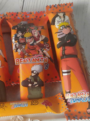 Golosinas Personalizadas Naruto Candy Bar 40 Golosinas.