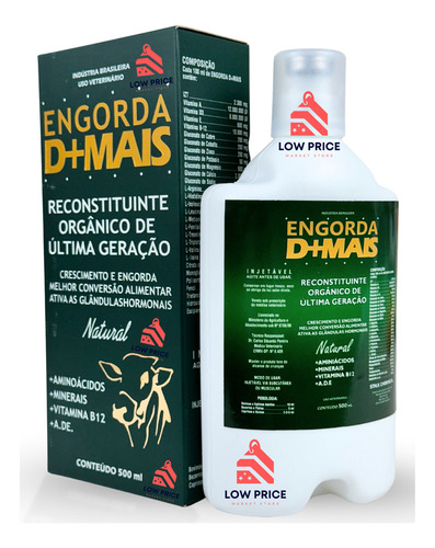 4 Unidades Promotor De Crescimento E Engordad+ 500ml Strong