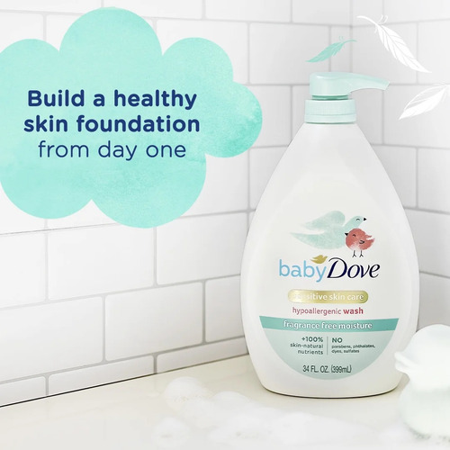 Jabón Corporal Para Bebé Baby Dove Cuidado De La Piel 1 L