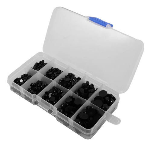 760 Piezas De Ojeras Planas Negras Redondas De 4 A 10 Mm Par