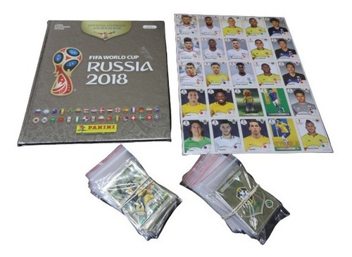 Álbum Capa Dura Prata Copa 2018 Completo Para Colar + Kit