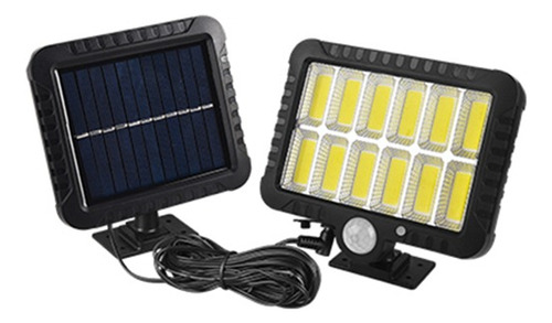 Kit 2 Luminária Solar Parede 120 Cob Sensor 3 Funções