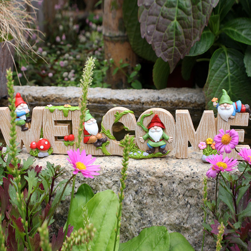 Bonita Decoración De Bienvenida Para Jardín Con Forma De Ena